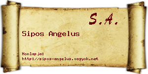 Sipos Angelus névjegykártya